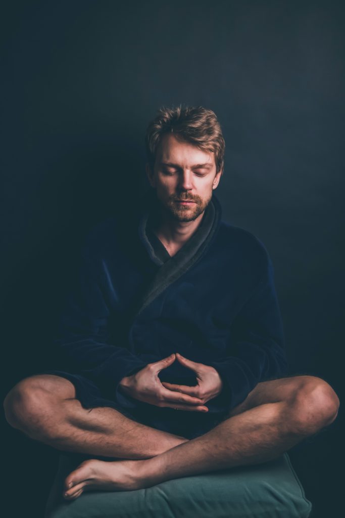 man meditating